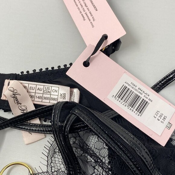 Agent Provocateur Foxie Black PVC Bra 36B NWT $285 - Picture 16 of 16